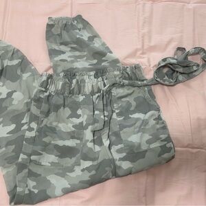 Gray Camouflage Jogger Pants
